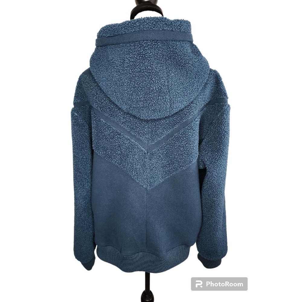 Koolaburra By UGG Sherpa Fleece Coat Navy Full Zip Cozy Soft Warm Size L - Picture 5 of 12